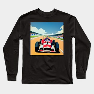 Vintage F1 Formula One Race to Finish line Long Sleeve T-Shirt